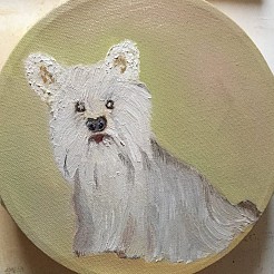 Lovely dog painted by 