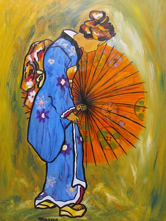 Japonaise painted by Nelly Biessen