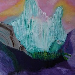 Mountain of ice painted by 