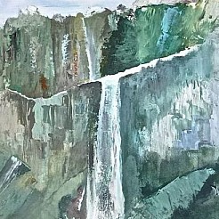 Waterval painted by 
