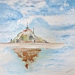 Mont Saint Michel painted by 