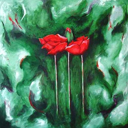 Poppies painted by Living Arts