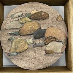 Stenen in zand painted by 