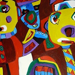 Le deux clowns banquirs painted by 