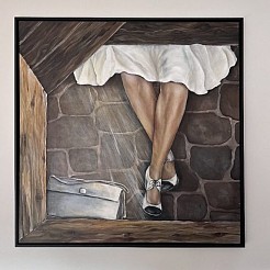 Waiting for my friend painted by 