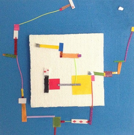 Compositie blauw painted by Anita art nondual