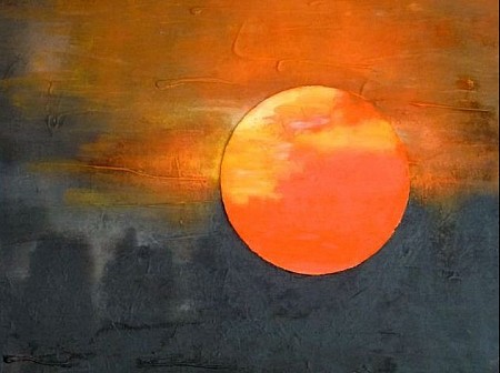 Zon painted by Irene van Uxem