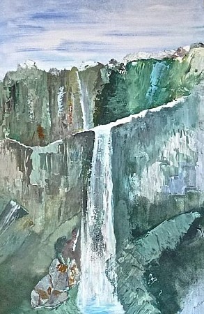 Waterval painted by Irene van Uxem