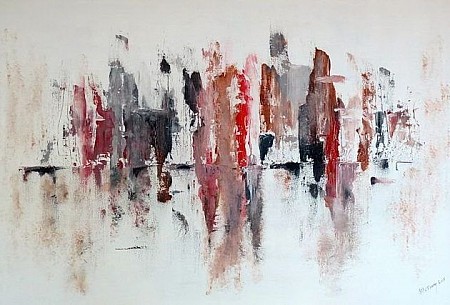 Skyline painted by Irene van Uxem