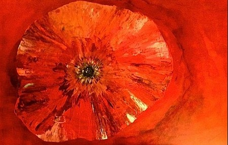 Bloem Abstract painted by Irene van Uxem