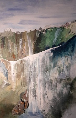 Waterval painted by Irene van Uxem