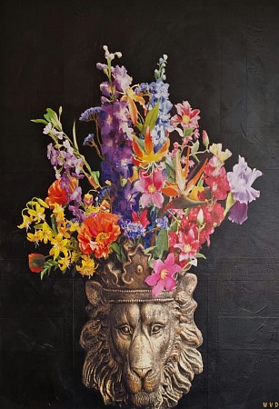 Lion Flowers painted by WVD ART