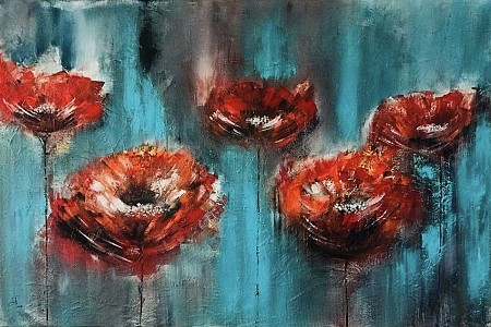 Poppies painted by Diney Berg