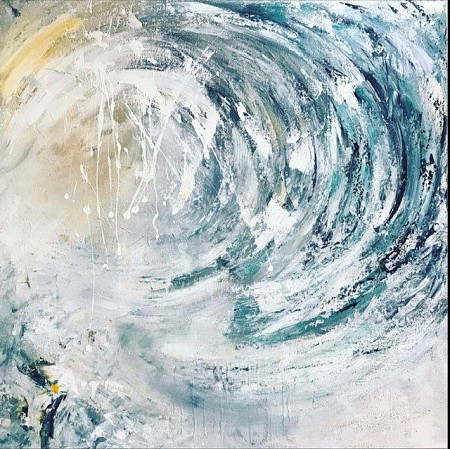Wave painted by Diney Berg