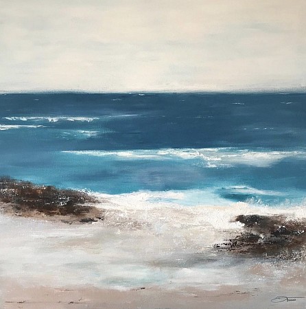 Secret beach painted by Diney Berg
