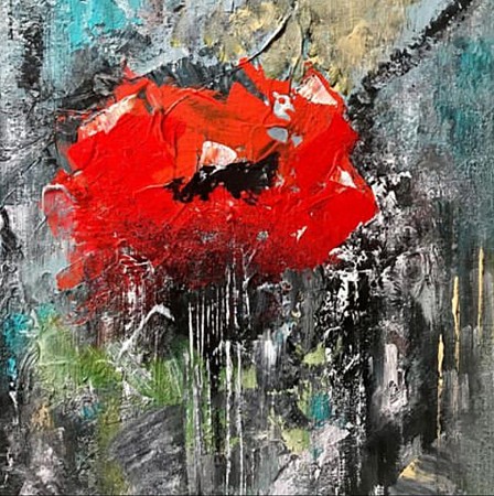 Flower poppy painted by Diney-Art