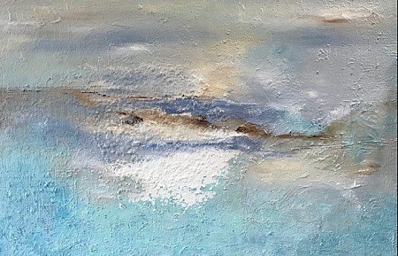 Secret  beach painted by Diney Berg