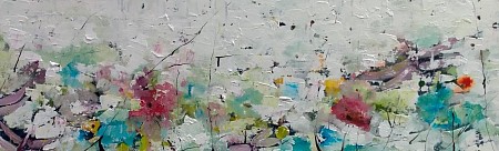 Abstracte bloemen painted by Loes Loe-sei Beks