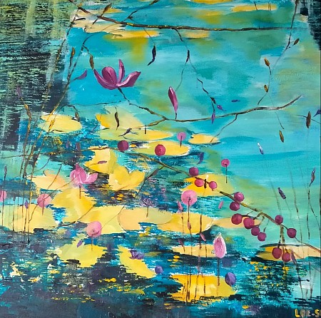 Tuinen van Monet painted by Loes Loe-sei Beks