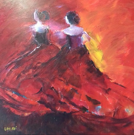Rode dans painted by Loes Loe-sei Beks