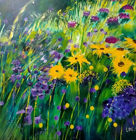 Tuinen van Giverny (Serie Monet) painted by Loes Loe-sei Beks