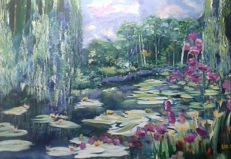 Tuinen van Giverny (2) painted by Loes Loe-sei Beks