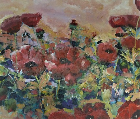 Klaprozen painted by Loes Loe-sei Beks