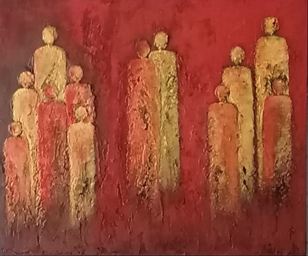 Familie painted by Hannie Hopster