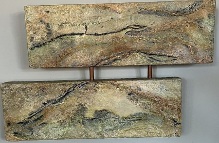 Abstract landschap painted by Hannie Hopster