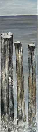 Strandpalen painted by Hannie Hopster