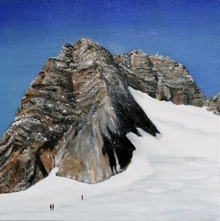 Ramsau gletsjer painted by Hannie Hopster