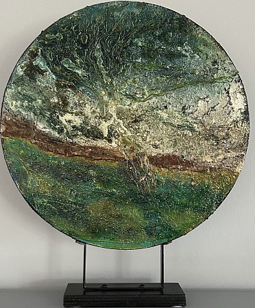 Abstract landschap painted by Hannie Hopster