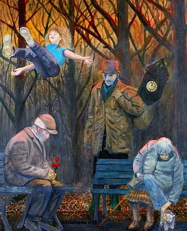 Vadertje tijd painted by Frits Hoitsema KUNSTSCHILDER