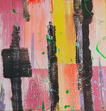 Reflecting b(l)ack painted by Lotte van Doren