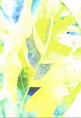 Curved Yellow Leaf painted by Sana Durrani