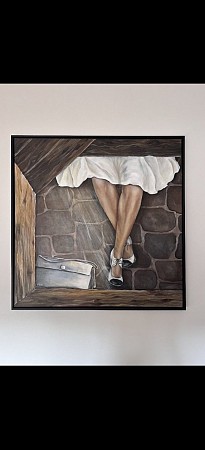 Waiting for my friend painted by Imke de Vries