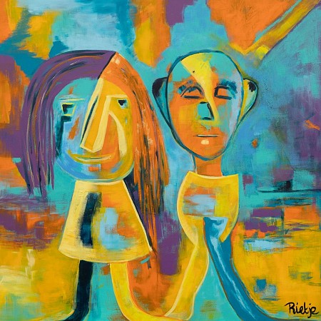 Blij met het kind in Mij painted by RietjeArt