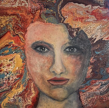 Colorfule face painted by Dorien Kouwert