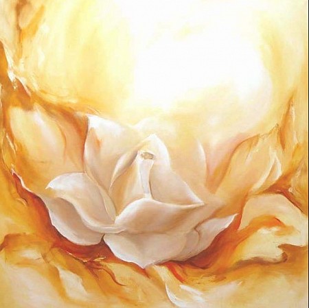 White rose painted by Living Arts