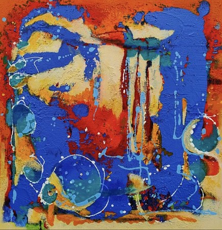 Blue Ocean 1 painted by Jolanda van  Hattum