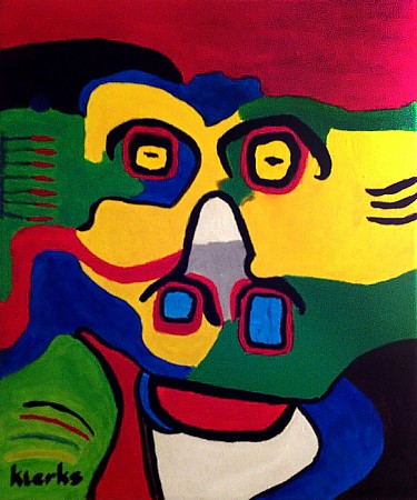 Four eyes painted by Rene Klerks