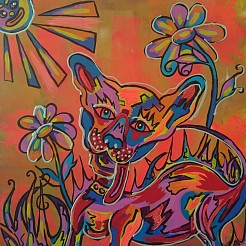 Happy Dog painted by 