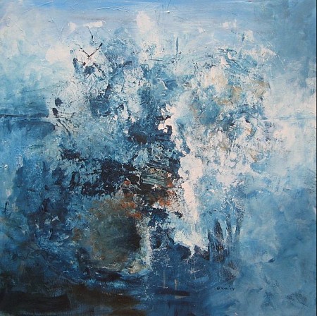 Blue motion painted by Gerda Kwakkel