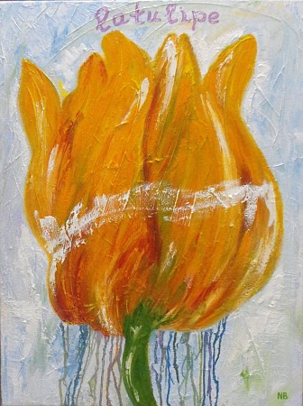 Tulp painted by Nelly Biessen