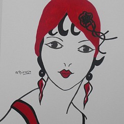Art Deco Portret painted by 