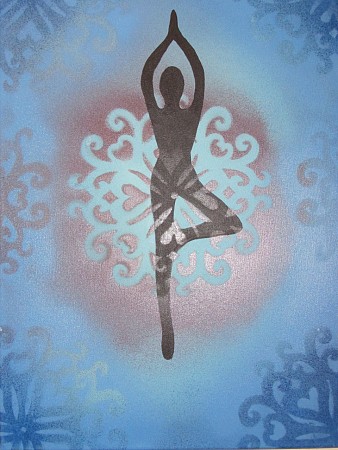 Yoga art 6 painted by Marianne Klaassen