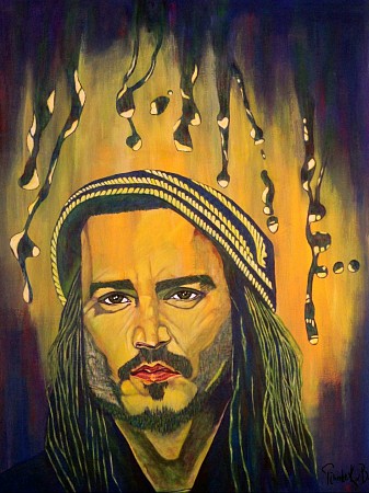 Johnny Depp painted by Tineke KvB - JustBooArt