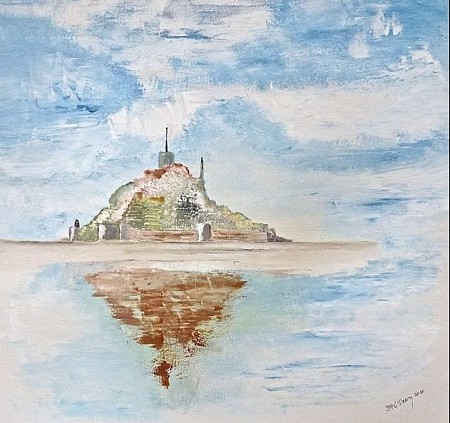 Mont Saint Michel painted by Irene van Uxem