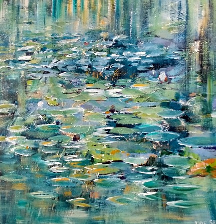 Waterlelies painted by Loes Loe-sei Beks