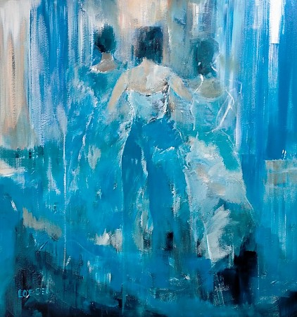 Dans blue painted by Loes Loe-sei Beks
